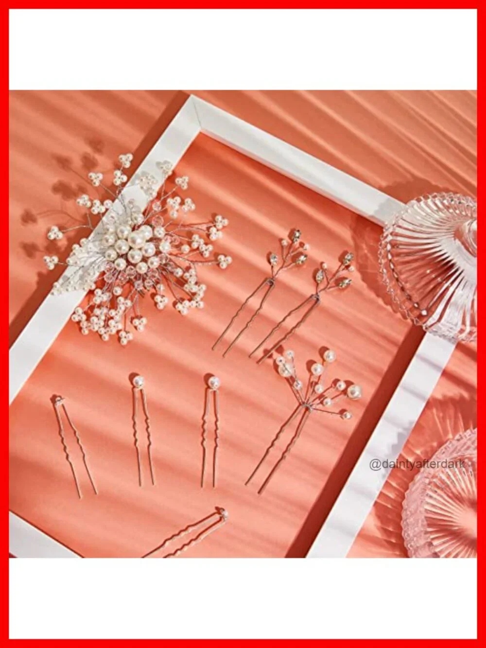 44 Pc Faux Pearl Crystal Hair Comb Clips Set Wedding Prom Bride